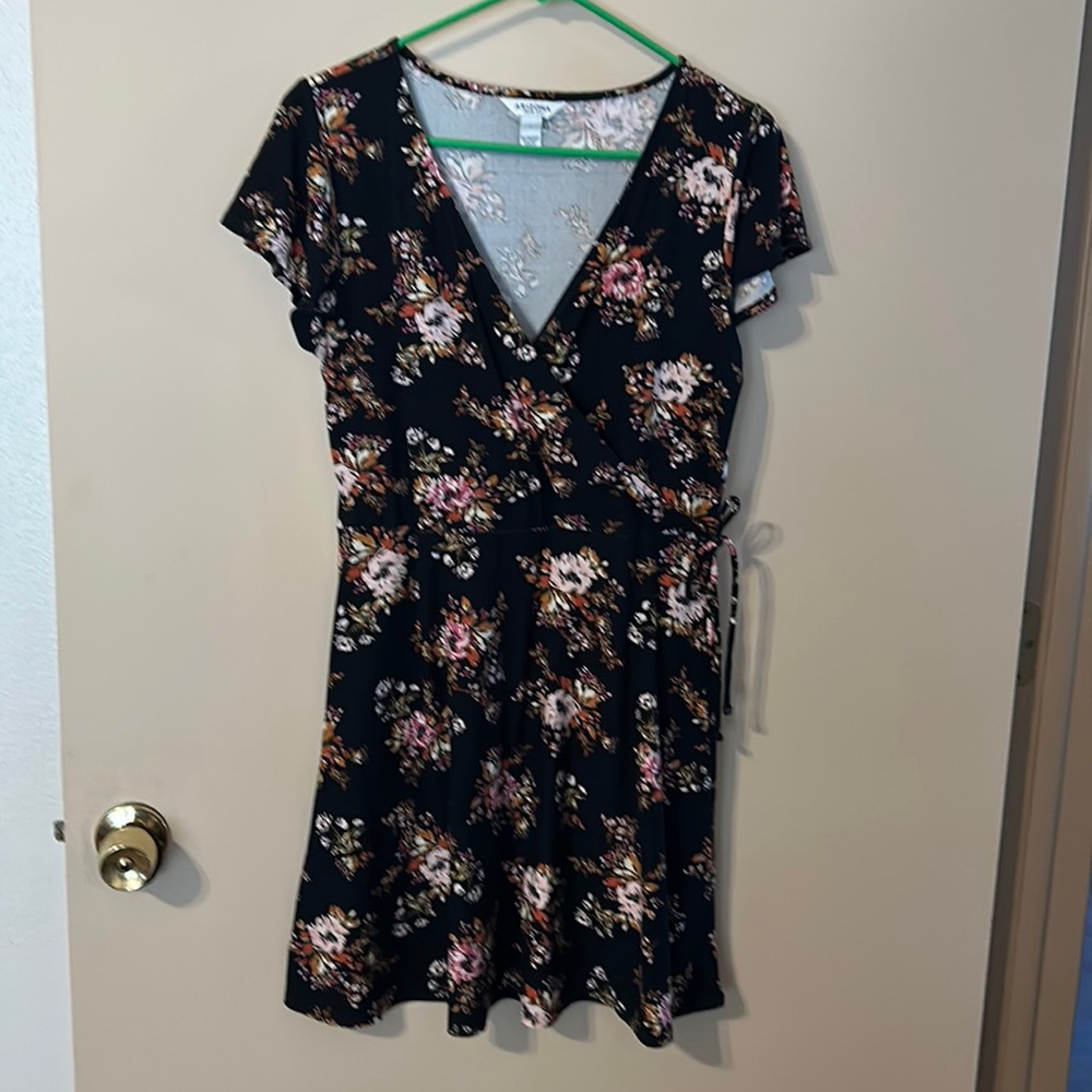 Black floral dress